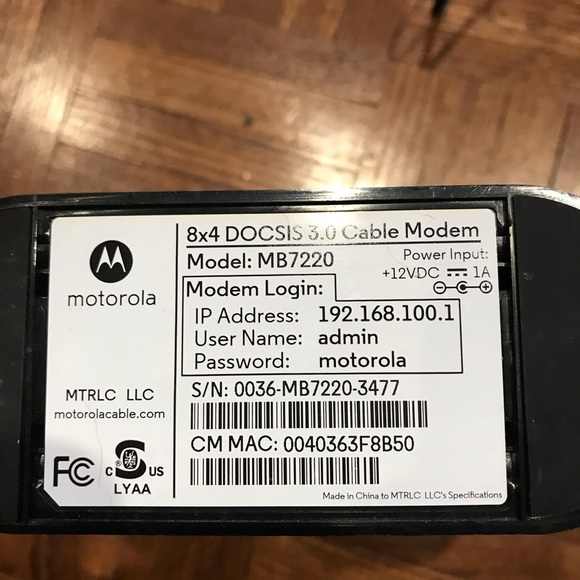 Motorola Modem model MB7220 - Picture 2 of 2